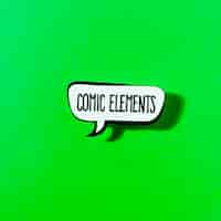 Бесплатное фото Комикс элементы речи пузырь на зеленом фоне