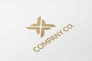 無料写真 ゴールドエンボスのcompanyco。ビジネスロゴ