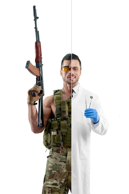 Comparison of dentist and modern soldiers outlook