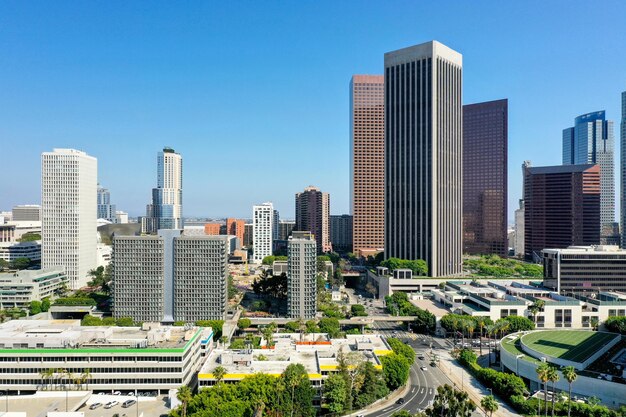 Complex aerial view of city