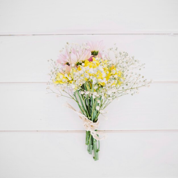 Composed bunch of tender flowers