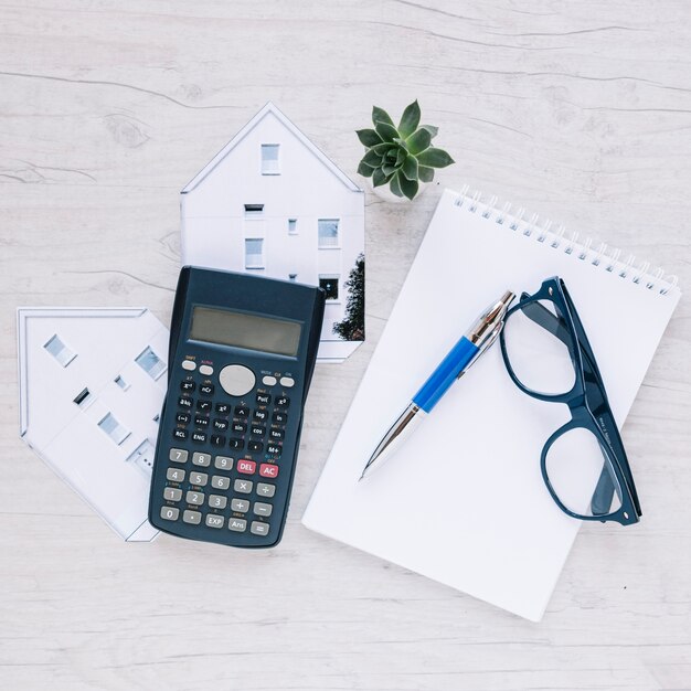 Composed notepad of realtor on desk