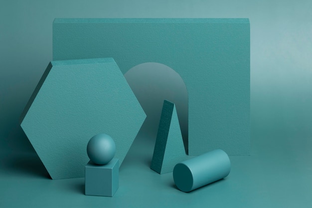 Composition of abstract 3d design elements