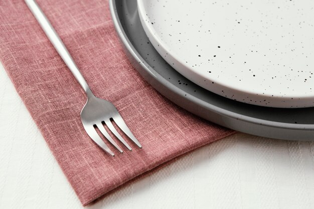 Free photo composition of beautiful tableware on the table