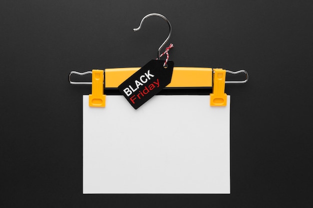Composition of black friday elements with empty card