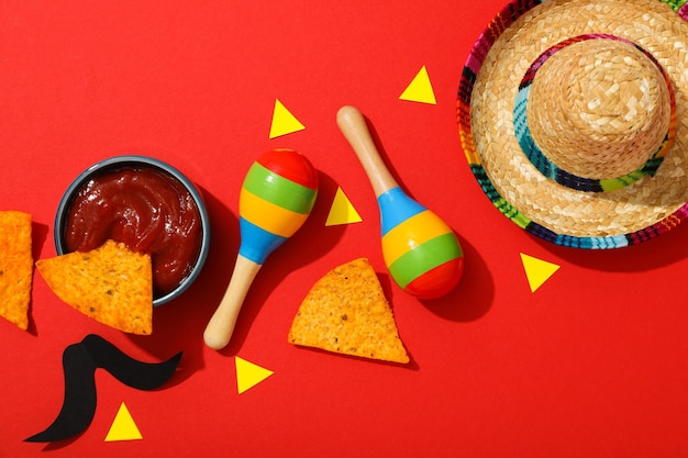 Free photo composition for cinco de mayo concept top view