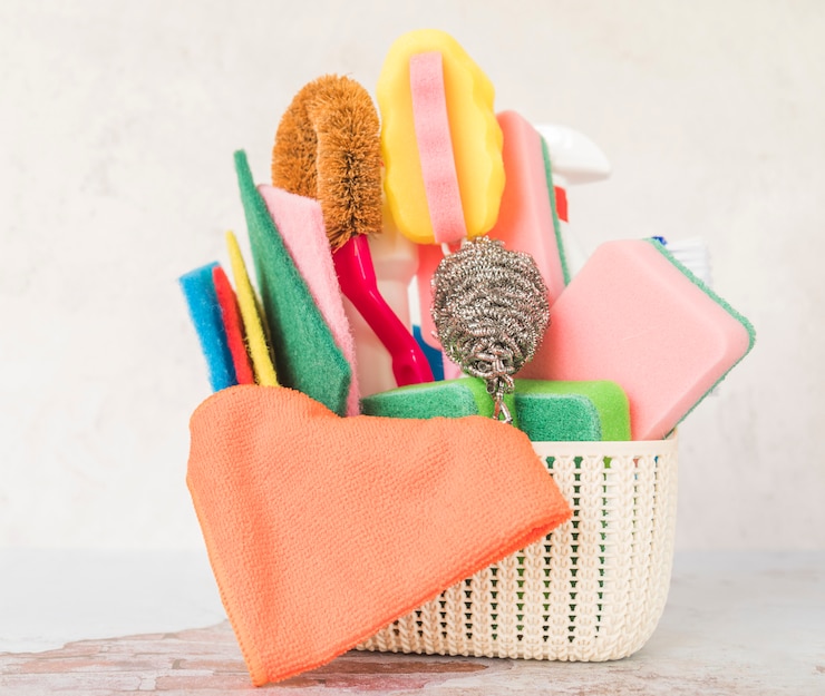 Free Photo composition of cleaning objects
