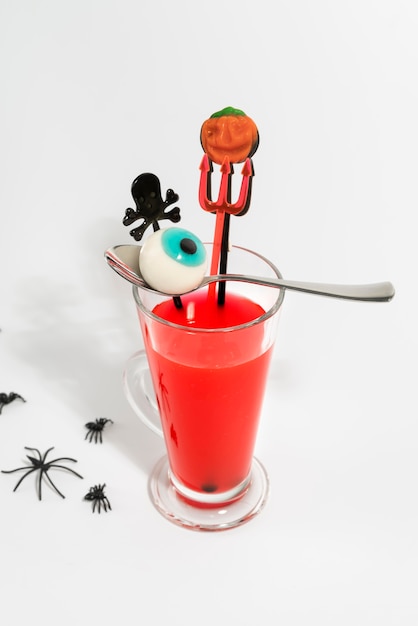 Composition of creative halloween elements