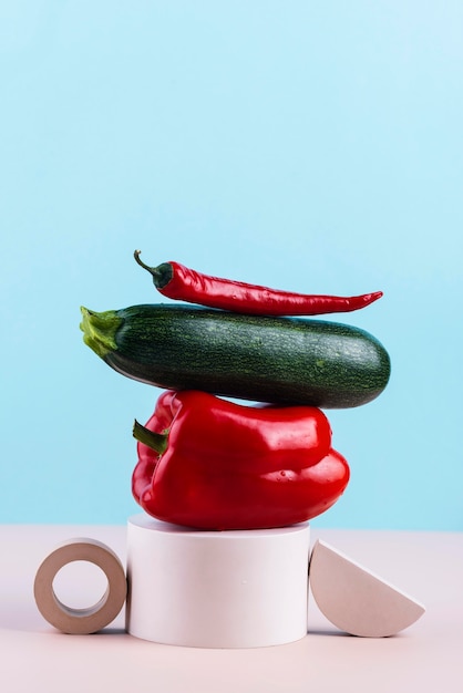 Free photo composition of delicious fresh vegetables