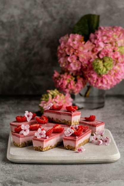 Free photo composition of delicious sweet goodies