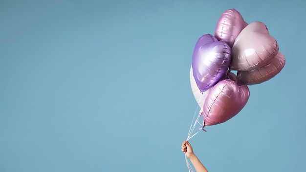 Free photo composition of different birthday balloons