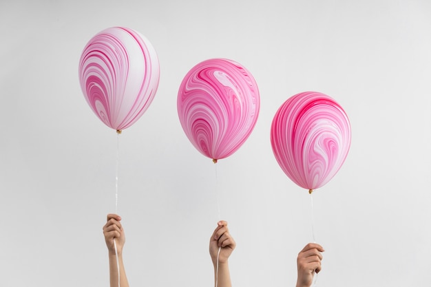 Free photo composition of different birthday balloons