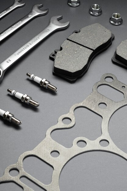 Composition of different car accessories