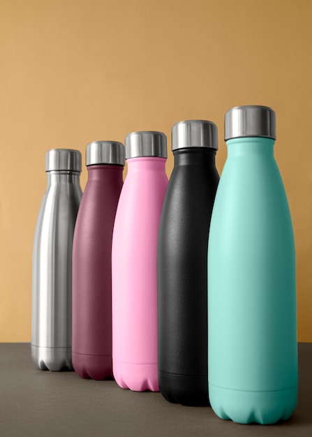 Composition of different colored tumblers