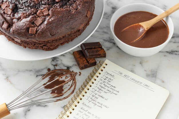 Composition of different ingredients for a delicious recipe