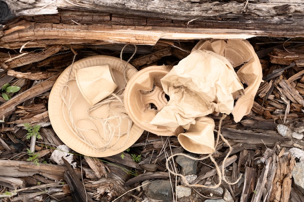 Free photo composition of dirty dumped objects