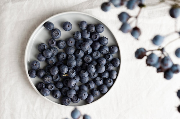 Composition of a healthy meal on the table