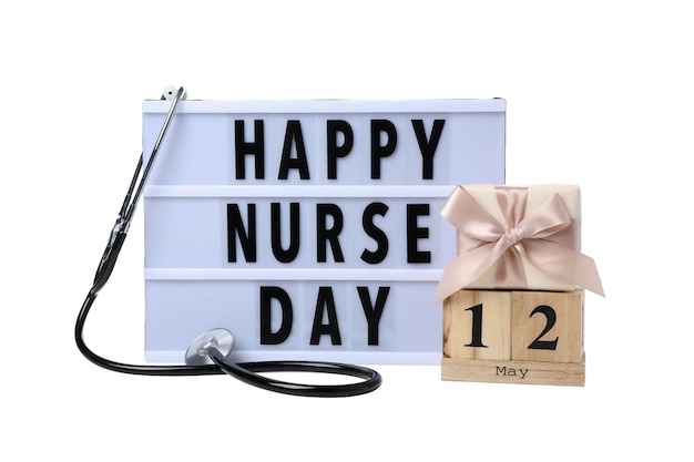 Free photo composition for international nurse and doctor day isolated on white background