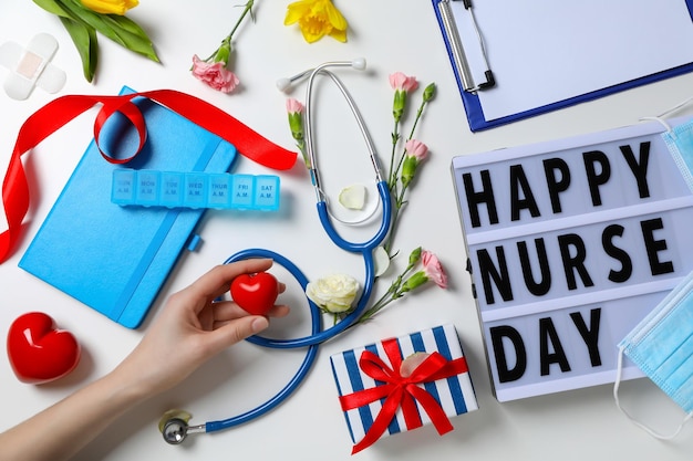 Free photo composition for international nurse and doctor day