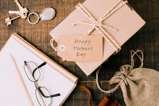 Composition of objects for fathers day