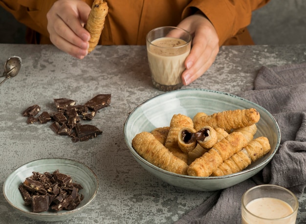 무료 사진 맛있는 테케 노스 요리의 구성