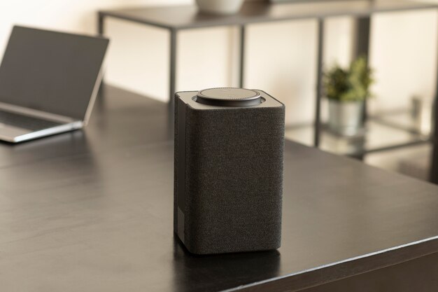 Composition of smart speaker on the table