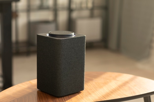 Composition of smart speaker on the table