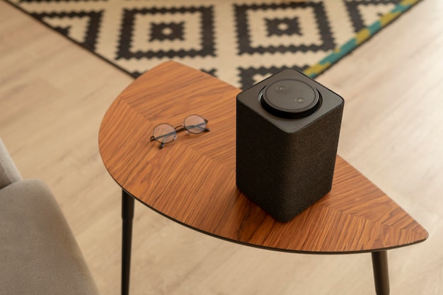 Free photo composition of smart speaker on the table