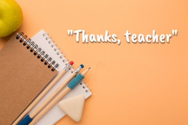 Free photo composition for teacher appreciation with thank you message