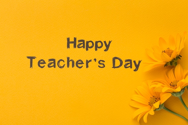 Free photo composition of teacher's day elements