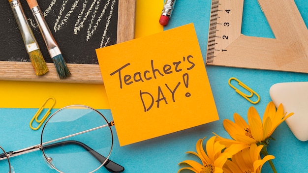 Free photo composition of teacher's day elements