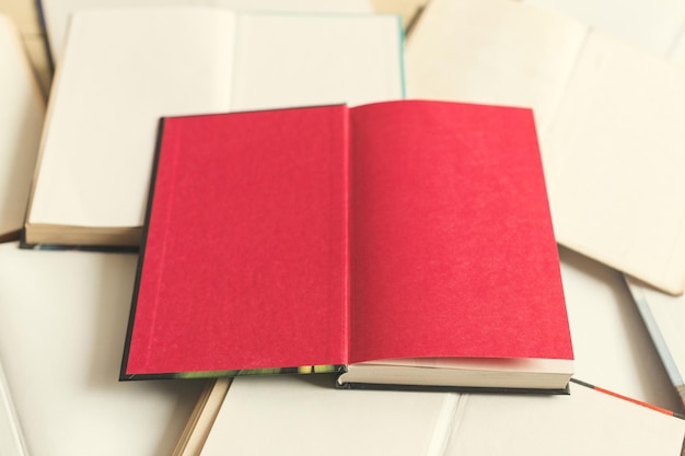 Free photo composition with books on the table