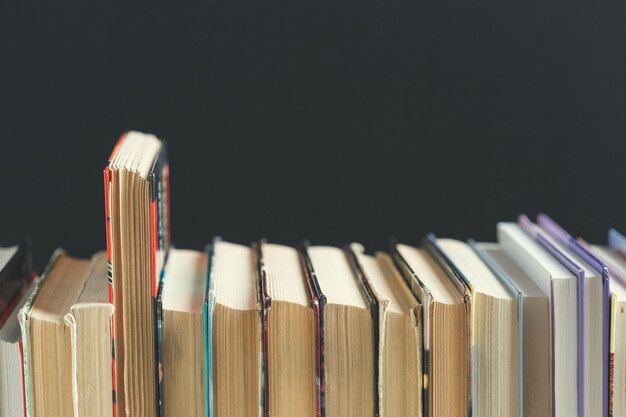 Free photo composition with books on the table