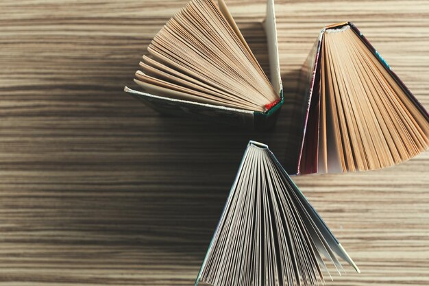 Composition with books on the table