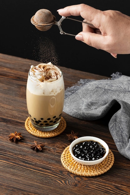 composition with delicious thai tea