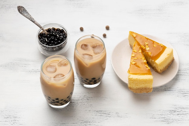 Composition with delicious traditional thai tea