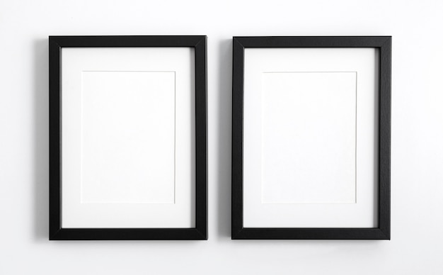Composition with empty frames indoors