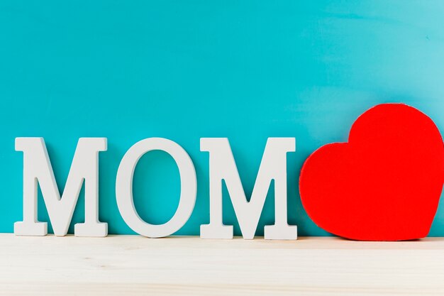 composition with heart for mothers day
