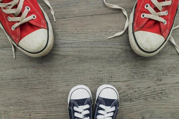 Composition with shoes for father's day