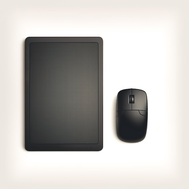 Free photo computer mouse and tablet on a white background generative al