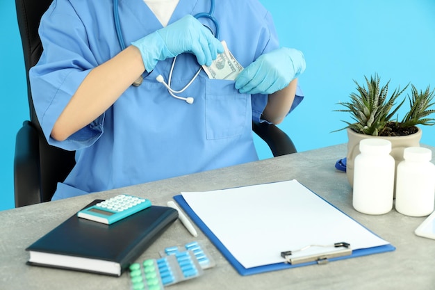 Concept of corruption in medicine malpractice and law violation
