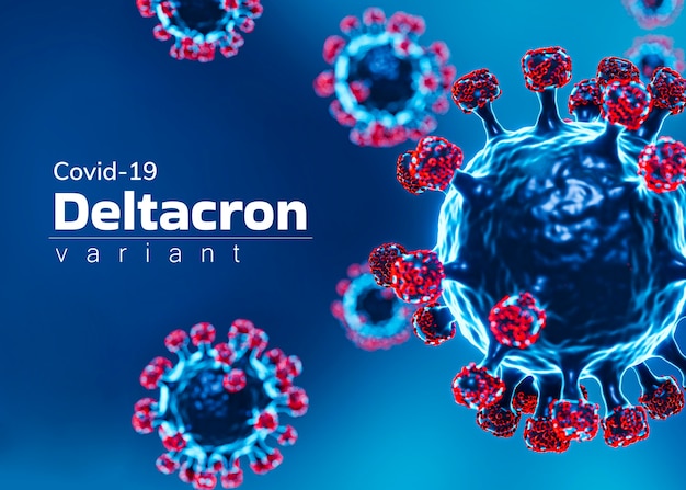 Concetto di variante deltracron di covid