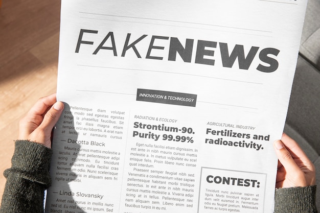 Foto gratuita concetto di fake news