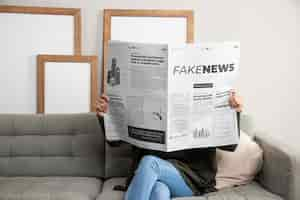 Free photo concept of fake news