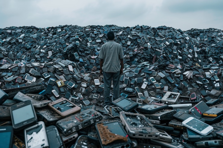 Free Photo concept of person suffering from cybersickness and technology addiction