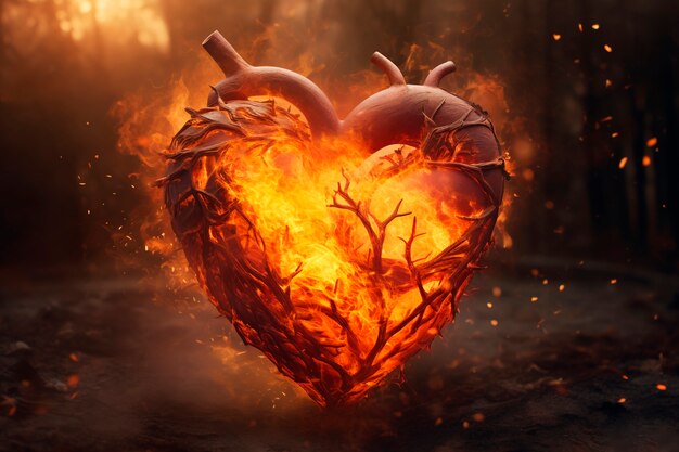 Concept rendering of broken heart