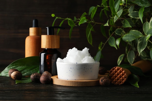 Concept of skin care cosmetics Shea butter