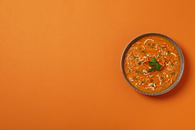 Foto gratuita concetto di cibo gustoso purè di patate dolci spazio per il testo