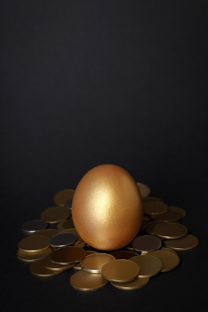 Concept of wealth and retirement golden eggs