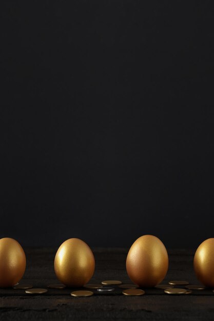 Free photo concept of wealth and retirement golden eggs